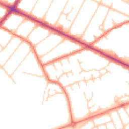 Daytime road noise heatmap for PR8 6NB