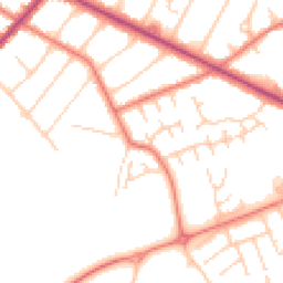 Daytime road noise heatmap for PR8 6NJ