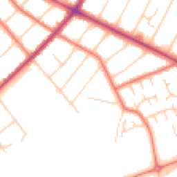 Daytime road noise heatmap for PR8 6NQ