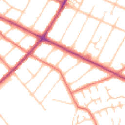 Daytime road noise heatmap for PR8 6NY