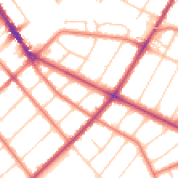 Daytime road noise heatmap for PR8 6QE