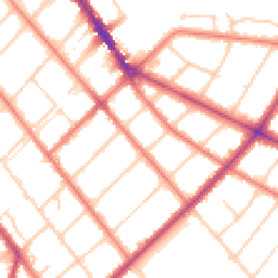 Daytime road noise heatmap for PR8 6QZ