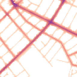Daytime road noise heatmap for PR8 6RH