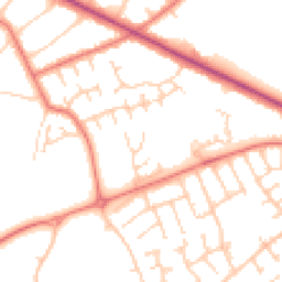 Daytime road noise heatmap for PR8 6RJ