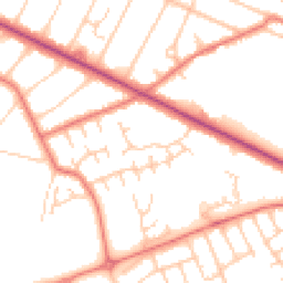 Daytime road noise heatmap for PR8 6TL
