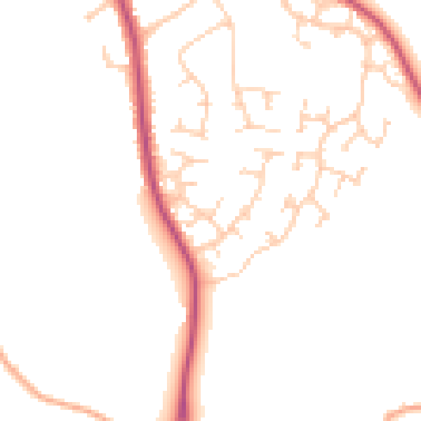 Daytime road noise heatmap for RG10 0EX