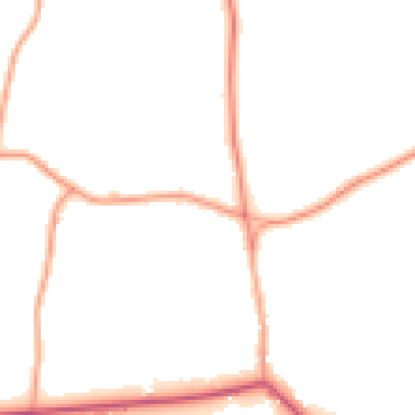 Daytime road noise heatmap for RG10 0PG