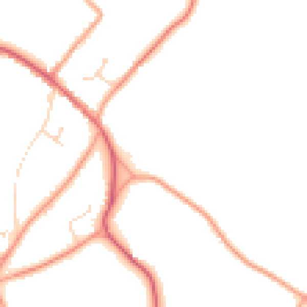 Daytime road noise heatmap for RG10 0RB