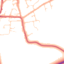 Daytime road noise heatmap for RG10 8AQ