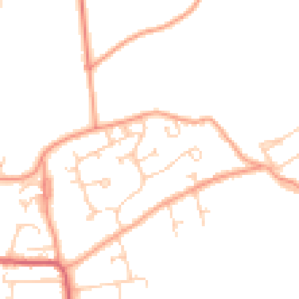Daytime road noise heatmap for RG10 8AY