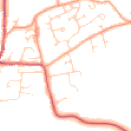 Daytime road noise heatmap for RG10 8BQ