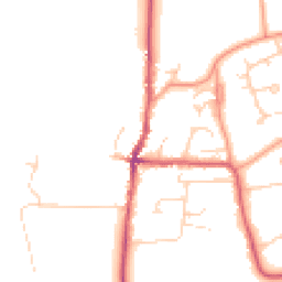 Daytime road noise heatmap for RG10 8BY