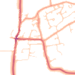 Daytime road noise heatmap for RG10 8LN