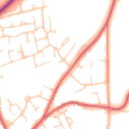 Daytime road noise heatmap for RG10 9AZ