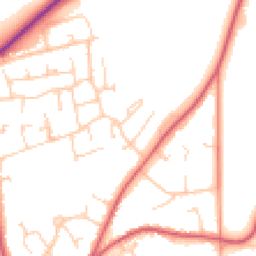 Daytime road noise heatmap for RG10 9BE