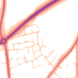 Daytime road noise heatmap for RG10 9BH