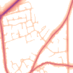 Daytime road noise heatmap for RG10 9BQ