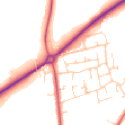 Daytime road noise heatmap for RG10 9BU