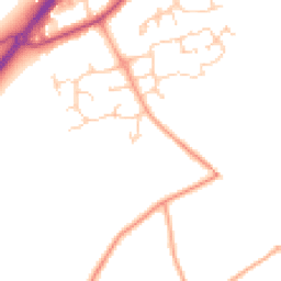 Daytime road noise heatmap for RG10 9DH