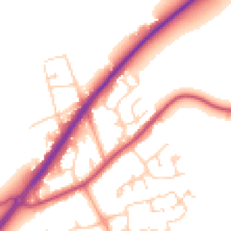 Daytime road noise heatmap for RG10 9DJ