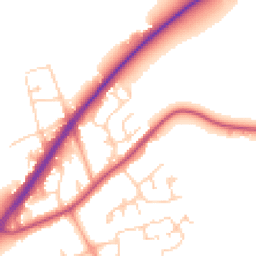 Daytime road noise heatmap for RG10 9DW
