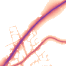 Daytime road noise heatmap for RG10 9DX