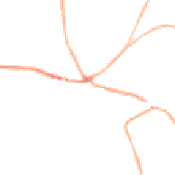 Night-time road noise heatmap for RG10 9ET