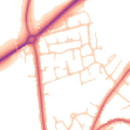 Daytime road noise heatmap for RG10 9EW
