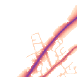 Daytime road noise heatmap for RG10 9FA