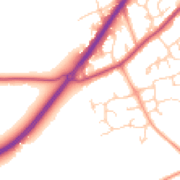 Daytime road noise heatmap for RG10 9FH