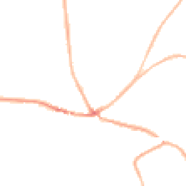 Night-time road noise heatmap for RG10 9HY