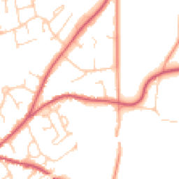 Daytime road noise heatmap for RG10 9LF