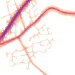 Daytime road noise heatmap for RG10 9QH