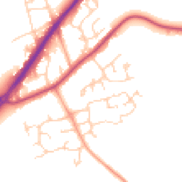 Daytime road noise heatmap for RG10 9QQ