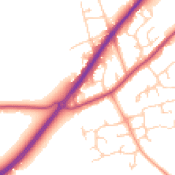 Daytime road noise heatmap for RG10 9QU