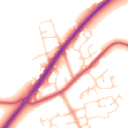 Daytime road noise heatmap for RG10 9QX