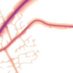 Daytime road noise heatmap for RG10 9QZ