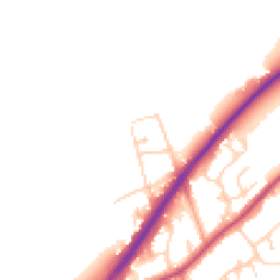 Daytime road noise heatmap for RG10 9RA