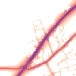 Daytime road noise heatmap for RG10 9RD