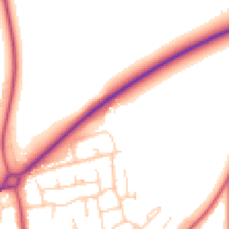 Daytime road noise heatmap for RG10 9RX