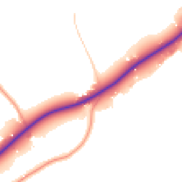 Daytime road noise heatmap for RG10 9SG