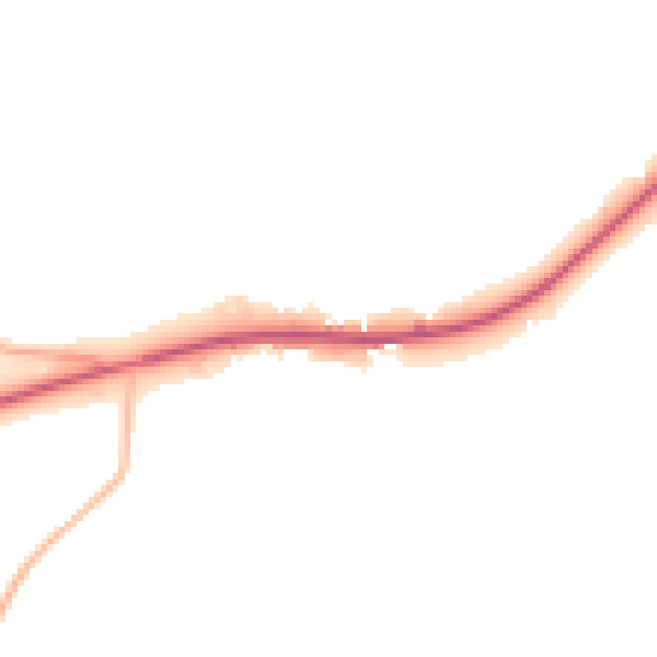 Night-time road noise heatmap for RG10 9SL