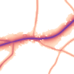 Daytime road noise heatmap for RG10 9SN