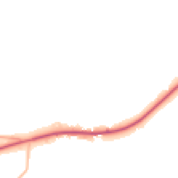 Night-time road noise heatmap for RG10 9SU