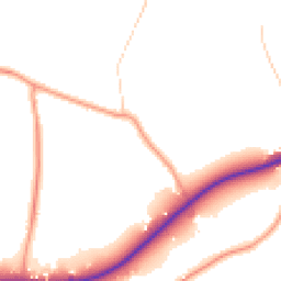 Daytime road noise heatmap for RG10 9TF