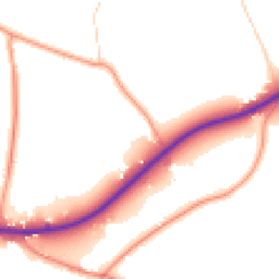 Daytime road noise heatmap for RG10 9TG