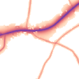 Daytime road noise heatmap for RG10 9TH