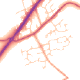Daytime road noise heatmap for RG10 9TR