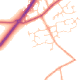 Daytime road noise heatmap for RG10 9TS