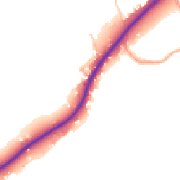 Daytime road noise heatmap for RG10 9UZ